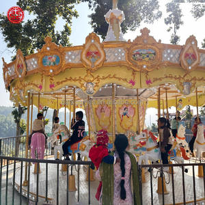Grand manège à chevaux pour parc d'attractions extérieur, fête foraine, aire de jeux, parc de divertissement, machine de jeu pour enfants, à vendre - Product Image 5