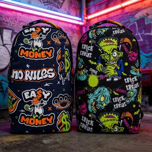 תיק גב מעצב גרפיטי לתיכון, תיק ספרים, פנאי, תרבות רחוב יומיומית, עם תא למחשב נייד, לגברים ונשים - Product Image 1