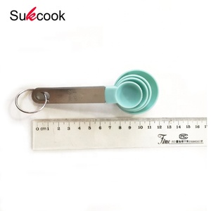 Juego de <span class=keywords><strong>4</strong></span> cucharas medidoras de PP con mango de acero inoxidable duradero, herramientas de cocina de 15ml de capacidad para uso doméstico, tazas medidoras - Product Image 6