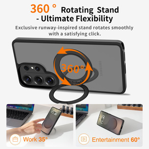 กันกระแทกสำหรับ Samsung <span class=keywords><strong>Galaxy</strong></span> S26<span class=keywords><strong>เคส</strong></span>พิเศษ360หมุนขาตั้งแม่เหล็กแบบไร้สายที่ครอบป้องกันการชาร์จสำหรับ S23 24 25 - Product Image 3
