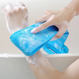 Long Silicone <b>Body</b> Back Scrubber Belt Gentle Exfoliating Skin Massage Shower Bath Wash Brush - Product Image 2