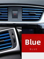 Nouvelles garnitures de ventilation de climatisation pour voiture, accessoires de modification intérieure, bandes brillantes pour grille de fenêtre, placage chrome universel