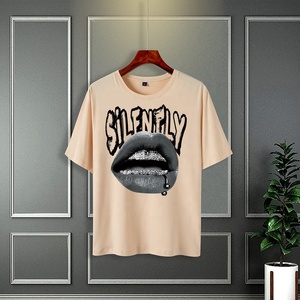 เสื้อยืดคอกลมผู้ชายสไตล์วินเทจผ้า100% โพลีเอสเตอร์พิมพ์ลายดิจิตอลแขนสั้นทรงหลวมดีไซน์ฟิตเนส - Product Image 5