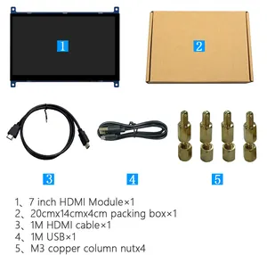 tft 1024x600 raspberry pi display ips lcd monitor 7 zoll touchscreen raspberry pi3 pi4 pi 4 4b 3b+