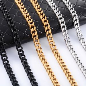 Yadreva – collier Hip Hop en acier inoxydable, chaîne à maillons cubains, couleur or et argent, collier ras du cou Punk, bijoux pour hommes et femmes, cadeau - Product Image 4