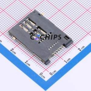 SIM-207 SIM Card Connector SMD Connector Self-Return Type Mini SIM Card Card Holder 1.85mm - Product Image 2