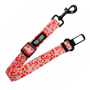 Sabuk pengaman mobil kucing anjing peliharaan, sabuk pengaman mobil yang kuat dan tahan lama dapat disesuaikan dengan pola cetak personalisasi - Product Image 4