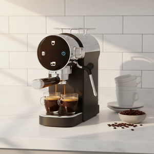 Cafetera Eléctrica Espresso de Calentamiento Rápido con Termobloque, Negra, de Plástico, con Función de Agua Caliente para Uso Doméstico y Hotelero - Product Image 2