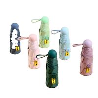 Le parapluie de voyage le plus vendu pour la pluie, ultra-léger, mini, pliable en cinq sections, avec logo