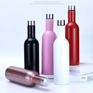 Bouteille isotherme Topnovo personnalisée pour vin, 25 oz (750 ml), double paroi en acier inoxydable, pour extérieur - Product Image 5