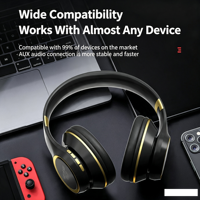 Casque sans fil supra-auriculaire KH20 pour PS4, idéal pour les appels et les jeux créatifs e-sport (Bluetooth 5.3)