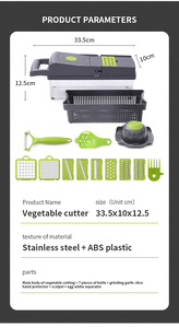 Wholesale Online Top Selling Kitchen Multi Manual Mandoline Fruit <b>Vegetable</b> Cutter Onion Dicer Veggie Slicer - Product Image 5