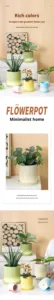 Maceta de Plástico P375 para Suculentas, Orquídeas, Bambú, Cambio Gradual, Simple, Grande, Creativa, Personalizada, <span class=keywords><strong>Epipremnum</strong></span> <span class=keywords><strong>Aureum</strong></span>, Phalaenopsis - Product Image 6