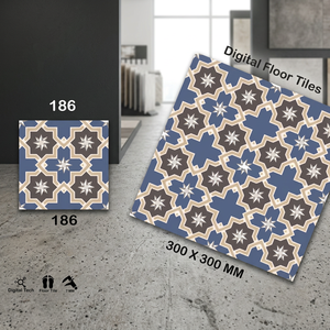 Carreaux de sol en céramique émaillée imprimés numériquement Vistaar Brand Dark Design 12x12 pouces, imperméables pour salle de bain - Product Image 2