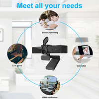 Cache-webcam PC avec protection de la vie privée, qualité d'image 4K claire, autofocus PDAF avec télécommande, caméras web USB pour la maison, le bureau et les réunions