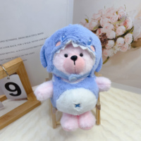 Accessoires vestimentaires pour poupées en peluche, ensemble requin bleu foncé avec fermeture éclair, personnalisé selon les photos et les échantillons