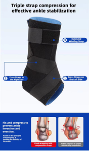 Attelle de cheville de compression à lacets, respirante, avec supports latéraux, pour le sport et la course, manchon stabilisateur de cheville ajustable et personnalisable - Product Image 6