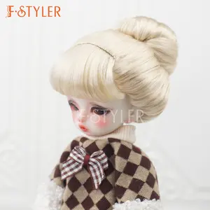 Fstyler Pop Pruiken Synthetische Mohair Vlechten Groothandel Fabriek Maatwerk Pop Accessoires Synthetisch Haar Voor Bjd Pop