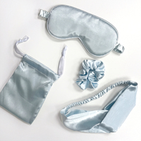 Masque de sommeil ajustable en satin imprimé, chouchous, lot de 4 bandeaux et chouchous, sac à chouchous, logo personnalisé, cadeaux de mariage, souvenirs