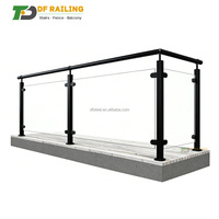 DF balustrade en verre extérieure moderne balustrades d'escalier support colonne garde-corps support main courante en acier inoxydable balcon balustrade en verre