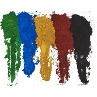 Poudre de pigment d'oxyde de fer synthétique 325 mesh rouge, jaune, noir, vert, bleu pour peintures, revêtements et plastiques