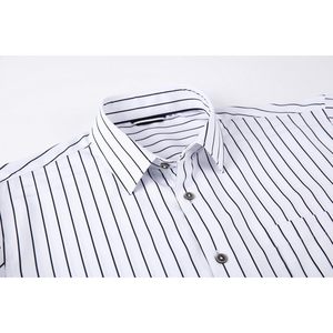 เสื้อเชิ้ตผู้ชายแบบสั่งตัด ลายทาง แขนยาว ติดกระดุม ป้องกันรอยยับ สไตล์ลำลองสำหรับธุรกิจ - Product Image 3