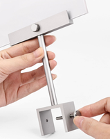 Support de Présentation Carré en Acier Inoxydable Écologique et Moderne pour Étiquettes de Prix et Porte-Présentoirs de Cartes pour Magasins de Vêtements