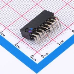 XDM200-2-08-W-6.35-G0 Pin Socket Bent Lead Through Hole,P=2mm Connector 2x8P 2mm Square Hole Right Angle Insert - Product Image 2