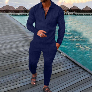 DOVEARK RTS primavera ed estate USA S-3XL abito da uomo a manica lunga POLO pantaloni due pezzi sport Casual abiti per uomo - Product Image 6