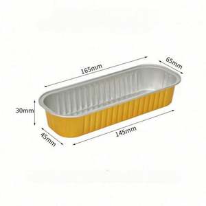 Barquettes rectangulaires en aluminium réutilisables et durables pour friteuse à air, pour cuisson au fromage et au durian, 166mm/200ml, imprimées en sérigraphie, promotionnelles - Product Image 2