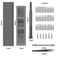 Ensemble de tournevis mini portable Kingsdun 46 en 1, ensemble de tournevis magnétique, outils de réparation professionnels pour ordinateur portable