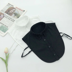 Col Claudine Blanc en Perles Naturelles pour Homme, Col Faux pour T-shirt, Col Clerical Pastoral pour Veste Homme - Product Image 2