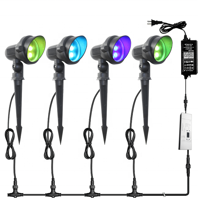 Landscape Lawn Light LED Plug in Lamp Garden Greening Courtyard Spotlight 24W Outdoor Waterproof Ip67 Spotlight