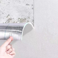 Wallpaper Dinding 3D Busa Linen XPE Warna Solid Tebal Anti Air untuk Renovasi Dinding, Stiker Dinding, Dekorasi Rumah