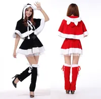 Erwachsene Frau 2 Stück Santa Kleid Kostüm Set