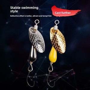 เหยื่อตก<span class=keywords><strong>ปลา</strong></span>แบบหมุนได้ ประดับด้วยเลื่อม ขนาด 5.5 ซม./2.8 กรัม แบบเอ็กเซนทริคดรอปสปินนิ่ง สำหรับตีไกล ผลิตจากเหล็กกล้าคาร์บอน พร้อมเบ็ดตกปลา - Product Image 3