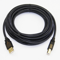 Cable de Impresora USB 2.0 Trenzado de Nailon Bochara, USB Tipo A a Tipo B, Macho/Macho, Blindado con Lámina y Trenzado, Chapado en Oro, 1.8m 3m 5m 7.5m 10m