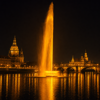 Fontaine à brume City Plaza avec laser RGB LED DMX512 PLC IP68 SS304 316, contrôle IA, CE RoHS OEM, pour parcs, hôtels, complexes hôteliers, extérieur