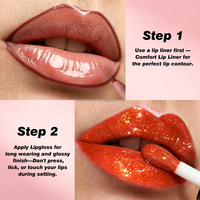 Gloss à lèvres végétalien longue tenue, brillant, transparent, hydratant, label privé, non transférable, holographique