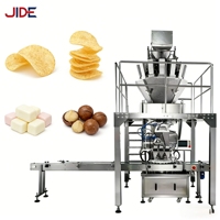 Machine de pesage, de remplissage et d'emballage verticale multi-têtes entièrement automatique à haute productivité pour sachets en plastique de chips et de bonbons