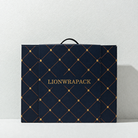Boîte cadeau pliable personnalisée Lionwrapack avec fermeture magnétique, boîte d'emballage en papier artisanal, boîte pour chaussures et vêtements