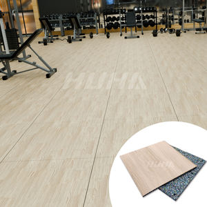 Suelo de goma de Pvc grano de <span class=keywords><strong>madera</strong></span> simulado gimnasio sin olor espumas piso impermeable piso de lujo azulejo de goma - Product Image 6