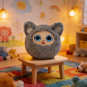 Robot Inteligente de Peluche Relleno de Algodón PP Súper Suave con Ojos LCD, Juguete con IA, Regalo de Cumpleaños para Niños - Alivio del Estrés y Compañero Literario - Product Image 1