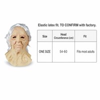Masque de vieil homme en latex et silicone, 5 styles, masque facial réaliste avec rides, costume d'Halloween, masque intégral pour adultes