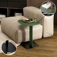 Minimalisme canapé Table d'appoint lumière luxe haut sens Mini petite Table basse selle cuir C forme Table d'appoint JKY-112