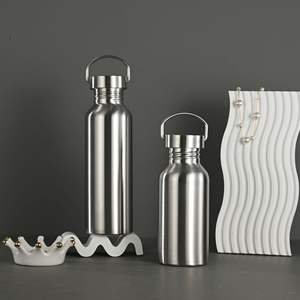 Botella de agua de acero inoxidable 304, 500 ml, 750 ml, de boca ancha, reutilizable, para deportes, uso en exteriores y en el coche. - Product Image 4