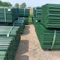 Columna Triangular en Forma de Y de Hierro Fundido Sólido Antioxidante con Malla Soldada para Cercas de Alambre Exteriores, Varilla Puntiaguda para Cría