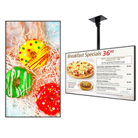 Pantalla Digital de Menú Independiente de 32, 43 y 55 Pulgadas, 2K 4K, Wifi, Pantalla Dividida, Bisel Super Estrecho, para Restaurantes