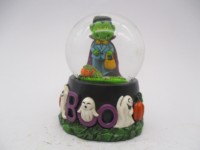 Taille personnalisée 65mm Halloween squelette Figure résine artisanat Statue Dracula Vampire boules à neige ornements décoratifs pour la maison pour enfant jouet