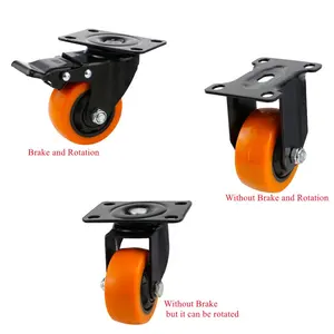 WINSTAR 브레이크 고품질 산업 피마자를 가진 4 인치 피마자 바퀴